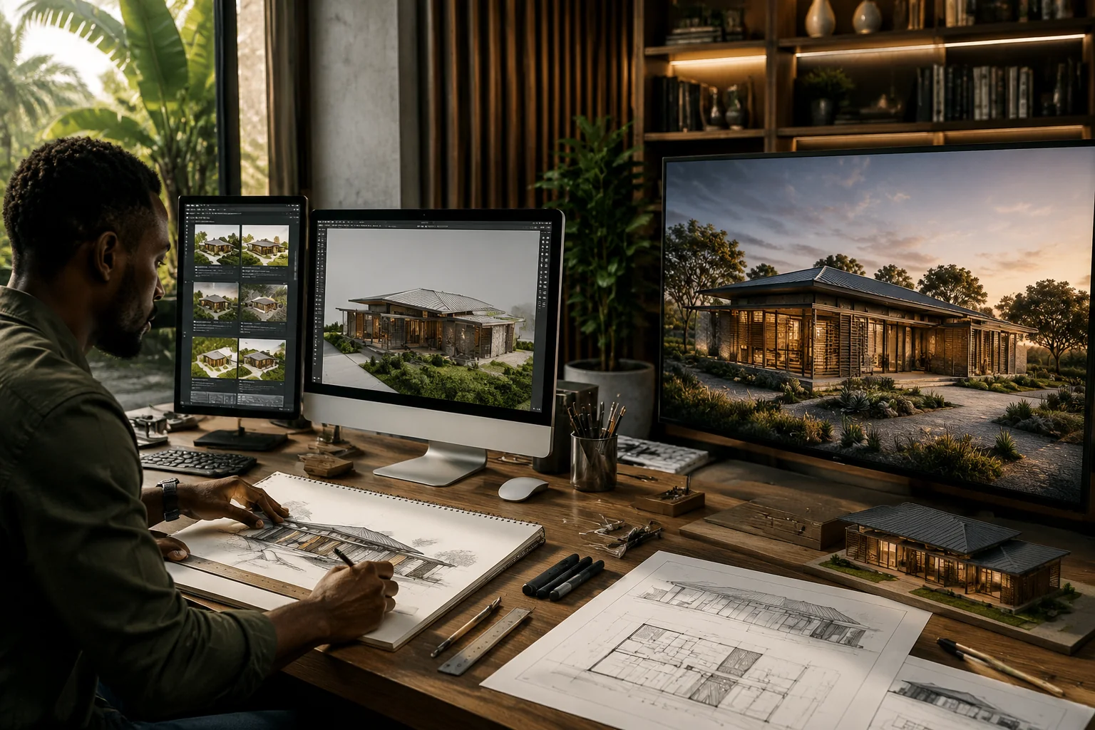 De l'esquisse au rendu photoréaliste : mon workflow IA pour un projet architectural en 2026